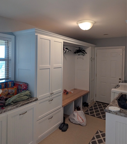 NightLightsElectric.com Stephen installed a new light fixture in the laundry and mud room.