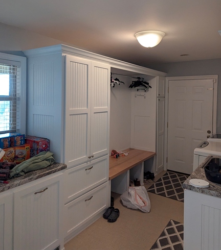 NightLightsElectric.com Stephen installed a new light fixture in the laundry and mud room.